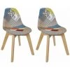 Paris Prix - Lot De 2 Chaises Enfant "patchwork" 57cm Multicolore -Assise pour enfant Soldes 39116110 1