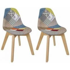 Paris Prix - Lot De 2 Chaises Enfant "patchwork" 57cm Multicolore