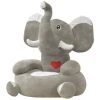 HAPPYSHOPPING Chaise En Peluche Pour Enfants Elephant Gris -Assise pour enfant Soldes 39445626 1