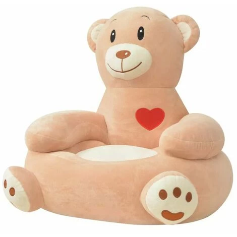 ASUPERMALL Chaise Pour Enfants En Peluche Ours Marron 3 ASUPERMALL Chaise Pour Enfants En Peluche Ours Marron