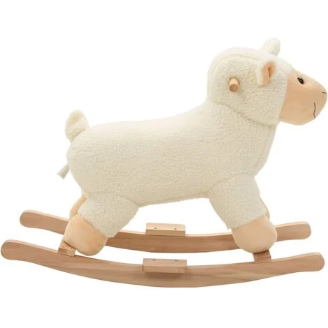 ASUPERMALL Mouton A Bascule Peluche 78 X 34 X 58 Cm Blanc 5 ASUPERMALL Mouton A Bascule Peluche 78 X 34 X 58 Cm Blanc – Image 3