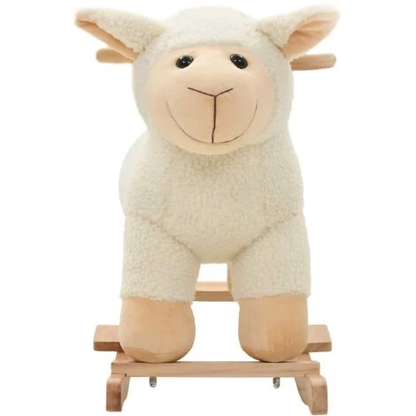 ASUPERMALL Mouton A Bascule Peluche 78 X 34 X 58 Cm Blanc 6 ASUPERMALL Mouton A Bascule Peluche 78 X 34 X 58 Cm Blanc – Image 4