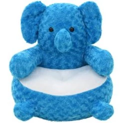 ASUPERMALL Elephant En Peluche Bleu