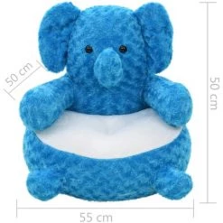 ASUPERMALL Elephant En Peluche Bleu -Assise pour enfant Soldes 39455653 5