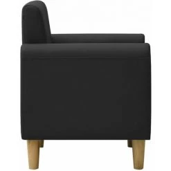 HAPPYSHOPPING Canape Pour Enfants Noir Similicuir -Assise pour enfant Soldes 41960078 3