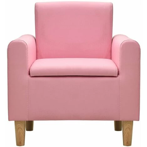 HAPPYSHOPPING Canape Pour Enfants Rose Similicuir 4 HAPPYSHOPPING Canape Pour Enfants Rose Similicuir – Image 2