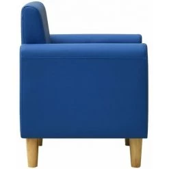 HAPPYSHOPPING Canape Pour Enfants Bleu Similicuir -Assise pour enfant Soldes 41960085 3