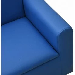 HAPPYSHOPPING Canape Pour Enfants Bleu Similicuir -Assise pour enfant Soldes 41960085 5