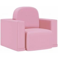 HAPPYSHOPPING Canape Pour Enfants 2 En 1 Rose Similicuir