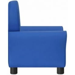 HAPPYSHOPPING Canape Pour Enfants Bleu Similicuir -Assise pour enfant Soldes 41960132 3