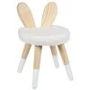 Chaise Enfant Lapin Bouclette Blanc Ostaria - Blanc - Blanc Et Naturel -Assise pour enfant Soldes 44176506 1