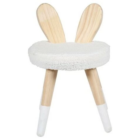 Chaise Enfant Lapin Bouclette Blanc Ostaria - Blanc - Blanc Et Naturel 4 Chaise Enfant Lapin Bouclette Blanc Ostaria - Blanc - Blanc Et Naturel – Image 2