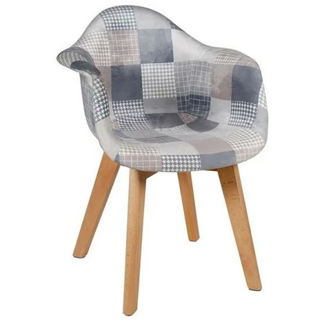 Fauteuil Enfant Patchwork Bleu Gris Ostaria - Bleu Gris - Bleu Gris 3 Fauteuil Enfant Patchwork Bleu Gris Ostaria - Bleu Gris - Bleu Gris
