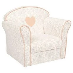 Fauteuil Enfant Cœur Rose Ostaria - Rose - Rose Clair Et écru