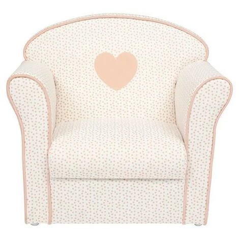 Fauteuil Enfant Cœur Rose Ostaria - Rose - Rose Clair Et écru 4 Fauteuil Enfant Cœur Rose Ostaria - Rose - Rose Clair Et écru – Image 2