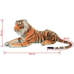 VidaXL Tigre En Peluche Marron XXL - Brun -Assise pour enfant Soldes 4490349 5