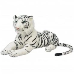 VidaXL Tigre En Peluche Blanc XXL - Blanc