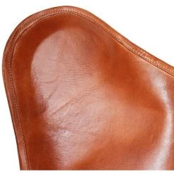 GROSMONDE Chaise Papillon Marron Cuir Véritable 10 GROSMONDE Chaise Papillon Marron Cuir Véritable -Assise pour enfant Soldes 46565003 4