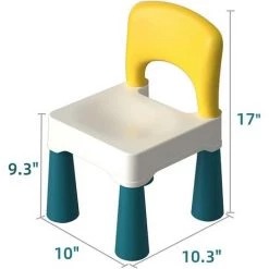 TINOR Chaise En Plastique Avec Dossier Incurvé, Ajout Parfait à La Table D'Activités Pour Enfants Pour Les Blocs De Construction Pour Garçons Et Filles, Poids Maximum 100kg/220lb -Assise pour enfant Soldes 47523624 4