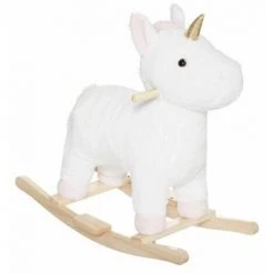 ATMOSPHERA FOR KIDS Fauteuil à Bascule Enfant "Licorne" 64cm Blanc