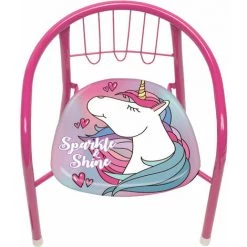 ARDITEX Chaise En Métal 35.5x30x33.5cm De ZASKA-Licorne - Rose