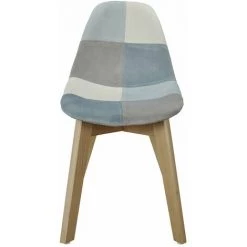 THE HOME DECO FACTORY Chaise Patchwork Leonie Bleu Pour Enfant - Bleu -Assise pour enfant Soldes 50899043 3
