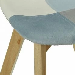 THE HOME DECO FACTORY Chaise Patchwork Leonie Bleu Pour Enfant - Bleu -Assise pour enfant Soldes 50899043 4