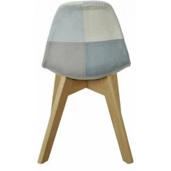 THE HOME DECO FACTORY Chaise Patchwork Leonie Bleu Pour Enfant - Bleu -Assise pour enfant Soldes 50899043 5