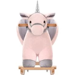 DECKON Animal à Bascule En Peluche, Balançoire à Bascule Licorne, Chaise à Bascule Pour Enfants,balançoire En Peluche Pour Bébés Et Tout-petits, Cadeau à Bascule Pour Les Enfants De 18 à 36 Mois -Assise pour enfant Soldes 51585849 3