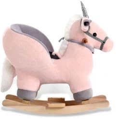 DECKON Animal à Bascule En Peluche, Balançoire à Bascule Licorne, Chaise à Bascule Pour Enfants,balançoire En Peluche Pour Bébés Et Tout-petits, Cadeau à Bascule Pour Les Enfants De 18 à 36 Mois -Assise pour enfant Soldes 51585849 5