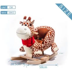 DECKON Animal à Bascule En Peluche, Balançoire à Bascule Girafe,balançoire En Peluche Pour Bébés Et Tout-petits, Cadeau à Bascule Pour Les Enfants De 18 à 36 Mois -Assise pour enfant Soldes 51586318 4