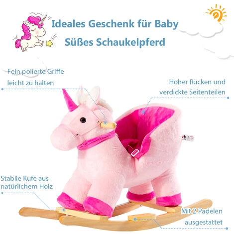 DECKON Animal à Bascule En Peluche, Balançoire à Bascule Licorne, Chaise à Bascule Pour Enfants, Cheval à Bascule, Balançoire En Peluche Pour Bébés Et Tout-petits, Cadeau à Bascule Pour Les Enfants De 18 à 36 Mois 7 DECKON Animal à Bascule En Peluche, Balançoire à Bascule Licorne, Chaise à Bascule Pour Enfants, Cheval à Bascule, Balançoire En Peluche Pour Bébés Et Tout-petits, Cadeau à Bascule Pour Les Enfants De 18 à 36 Mois – Image 5