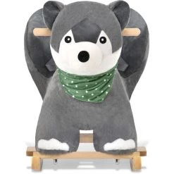 DECKON Animal à Bascule En Peluche, Balançoire à Bascule Husky, Chaise à Bascule Pour Enfants, Cheval à Bascule, Balançoire En Peluche Pour Bébés Et Tout-petits, Cadeau à Bascule Pour Les Enfants De 18 à 36 Mois -Assise pour enfant Soldes 51602409 3