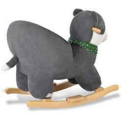 DECKON Animal à Bascule En Peluche, Balançoire à Bascule Husky, Chaise à Bascule Pour Enfants, Cheval à Bascule, Balançoire En Peluche Pour Bébés Et Tout-petits, Cadeau à Bascule Pour Les Enfants De 18 à 36 Mois -Assise pour enfant Soldes 51602409 4