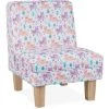 Relaxdays Fauteuil Enfant Avec Motifs De Lama, Pour Filles, Petite Chaise Pieds En Bois, HLP : 60x45x52cm, Multicolore