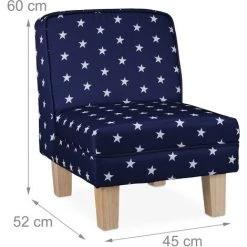 Relaxdays Fauteuil Pour Enfants Avec Motifs D’étoiles Pour Garçons Et Filles, HLP : 60 X 45 X 52 Cm, Bleu 11 Relaxdays Fauteuil Pour Enfants Avec Motifs D’étoiles Pour Garçons Et Filles, HLP : 60 X 45 X 52 Cm, Bleu -Assise pour enfant Soldes 51606995 5