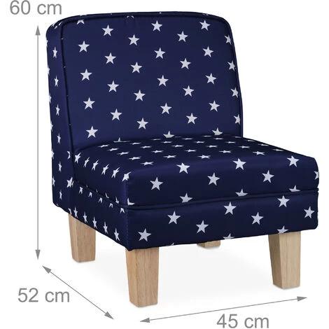 Relaxdays Fauteuil Pour Enfants Avec Motifs D’étoiles Pour Garçons Et Filles, HLP : 60 X 45 X 52 Cm, Bleu 7 Relaxdays Fauteuil Pour Enfants Avec Motifs D’étoiles Pour Garçons Et Filles, HLP : 60 X 45 X 52 Cm, Bleu – Image 5