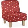Relaxdays Fauteuil Pour Enfants Avec Motifs D’étoiles Pour Garçons Et Filles, HLP : 60 X 45 X 52 Cm, Rouge -Assise pour enfant Soldes 51607054 1