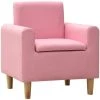 YOUTHUP Canapé Pour Enfants Rose Similicuir - Rose -Assise pour enfant Soldes 51896516 1