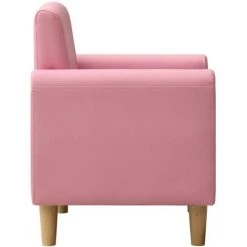 YOUTHUP Canapé Pour Enfants Rose Similicuir - Rose -Assise pour enfant Soldes 51896516 3