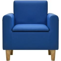 YOUTHUP Canapé Pour Enfants Bleu Similicuir - Bleu -Assise pour enfant Soldes 51896518 2