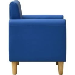 YOUTHUP Canapé Pour Enfants Bleu Similicuir - Bleu -Assise pour enfant Soldes 51896518 3
