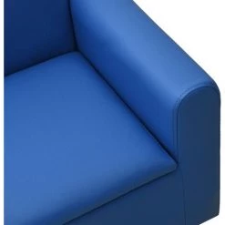 YOUTHUP Canapé Pour Enfants Bleu Similicuir - Bleu -Assise pour enfant Soldes 51896518 5