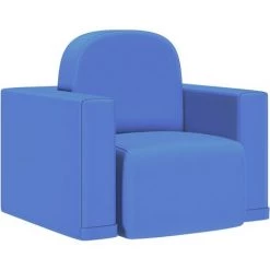 YOUTHUP Canapé Pour Enfants 2 En 1 Bleu Similicuir - Bleu