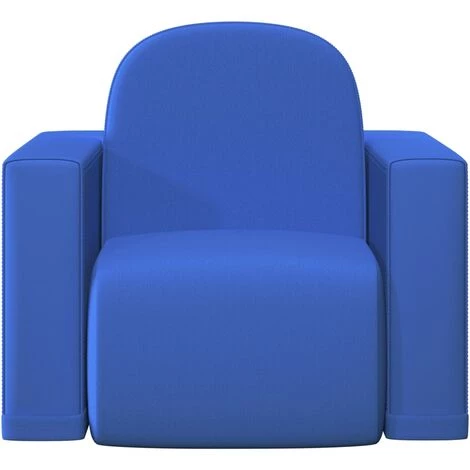 YOUTHUP Canapé Pour Enfants 2 En 1 Bleu Similicuir - Bleu 4 YOUTHUP Canapé Pour Enfants 2 En 1 Bleu Similicuir - Bleu – Image 2