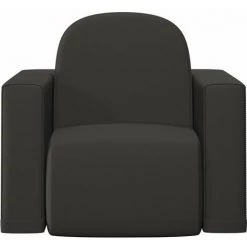 YOUTHUP Canapé Pour Enfants 2 En 1 Noir Similicuir - Noir -Assise pour enfant Soldes 51896525 2