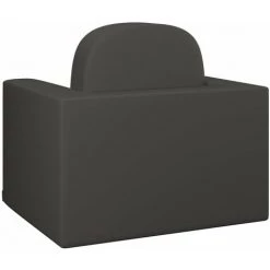 YOUTHUP Canapé Pour Enfants 2 En 1 Noir Similicuir - Noir -Assise pour enfant Soldes 51896525 4