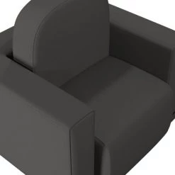 YOUTHUP Canapé Pour Enfants 2 En 1 Noir Similicuir - Noir -Assise pour enfant Soldes 51896525 5