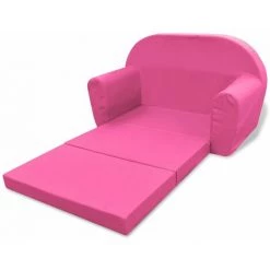 Topdeal Chaise Longue Pliable Pour Enfants Rose -Assise pour enfant Soldes 52084444 4