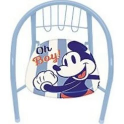 ARDITEX Chaise En Métal à Rayures - Disney Mickey Mouse - 35.5 X 30 X 33.5 Cm - Bleu